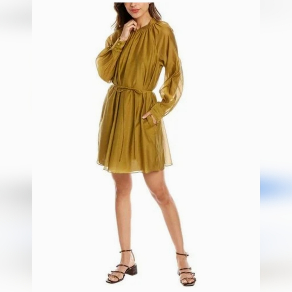 Rebecca Taylor Long Sleeve Silk/Cotton Dress